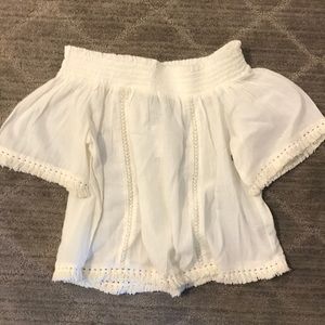 Aerie cream strapless top